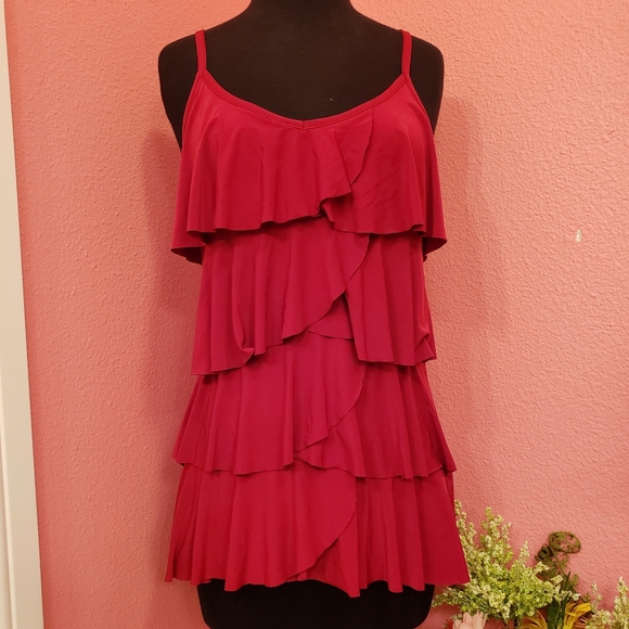 Red tiered top - Picture 1 of 5